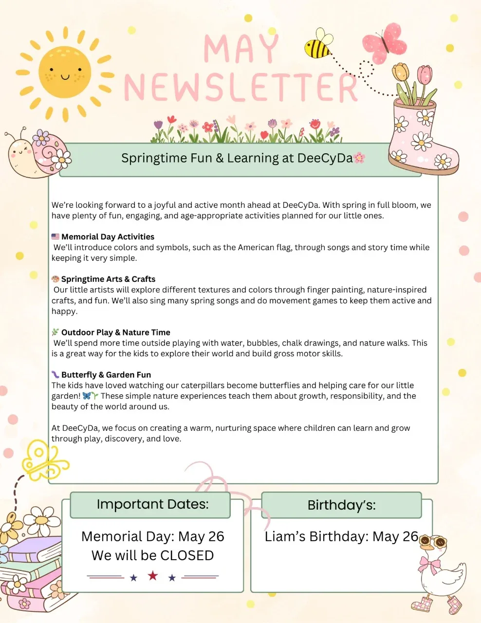 MAY Newsletter 1