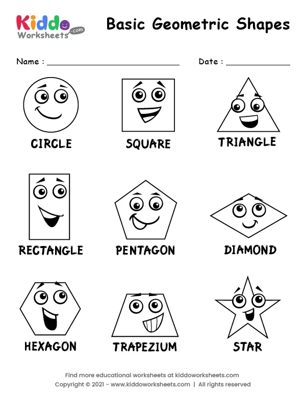 Basic Geometric Shapes Worksheet